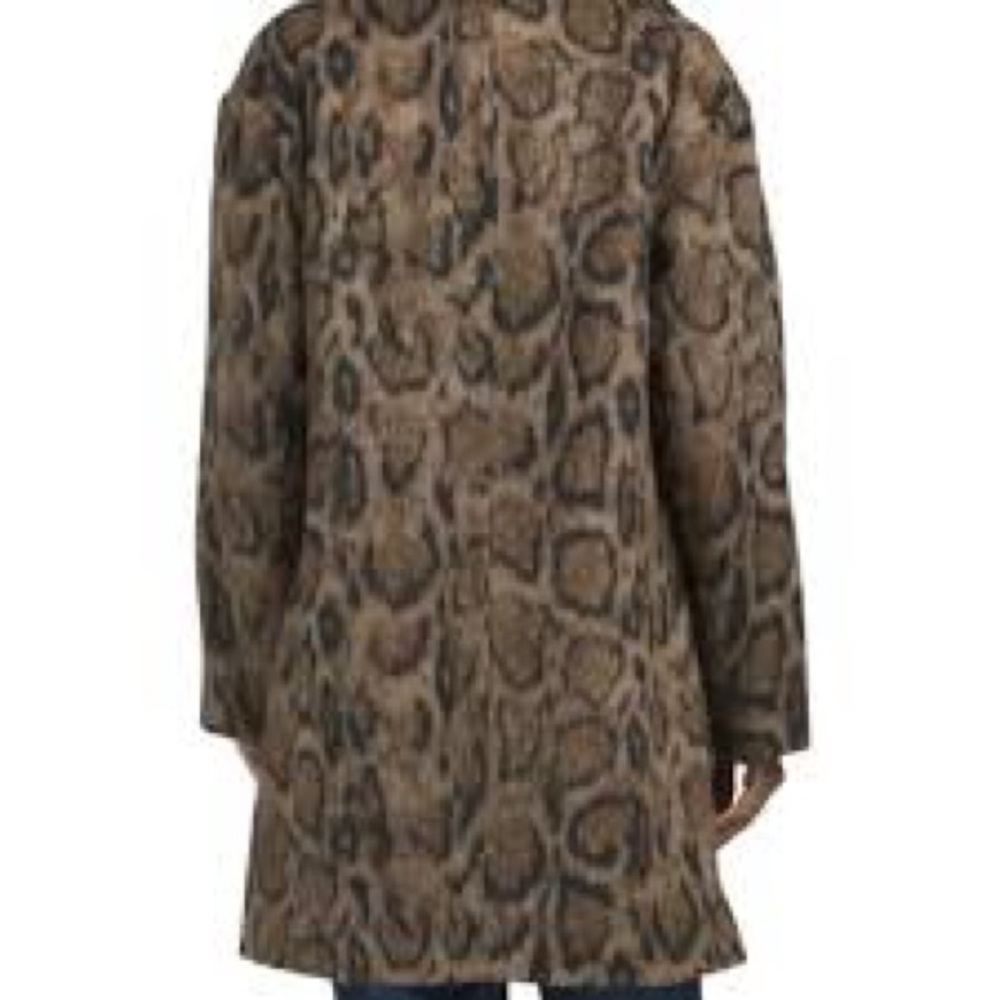 Anne Klein Leopard Print Coat | Tailored Statement - Picture 4 of 5